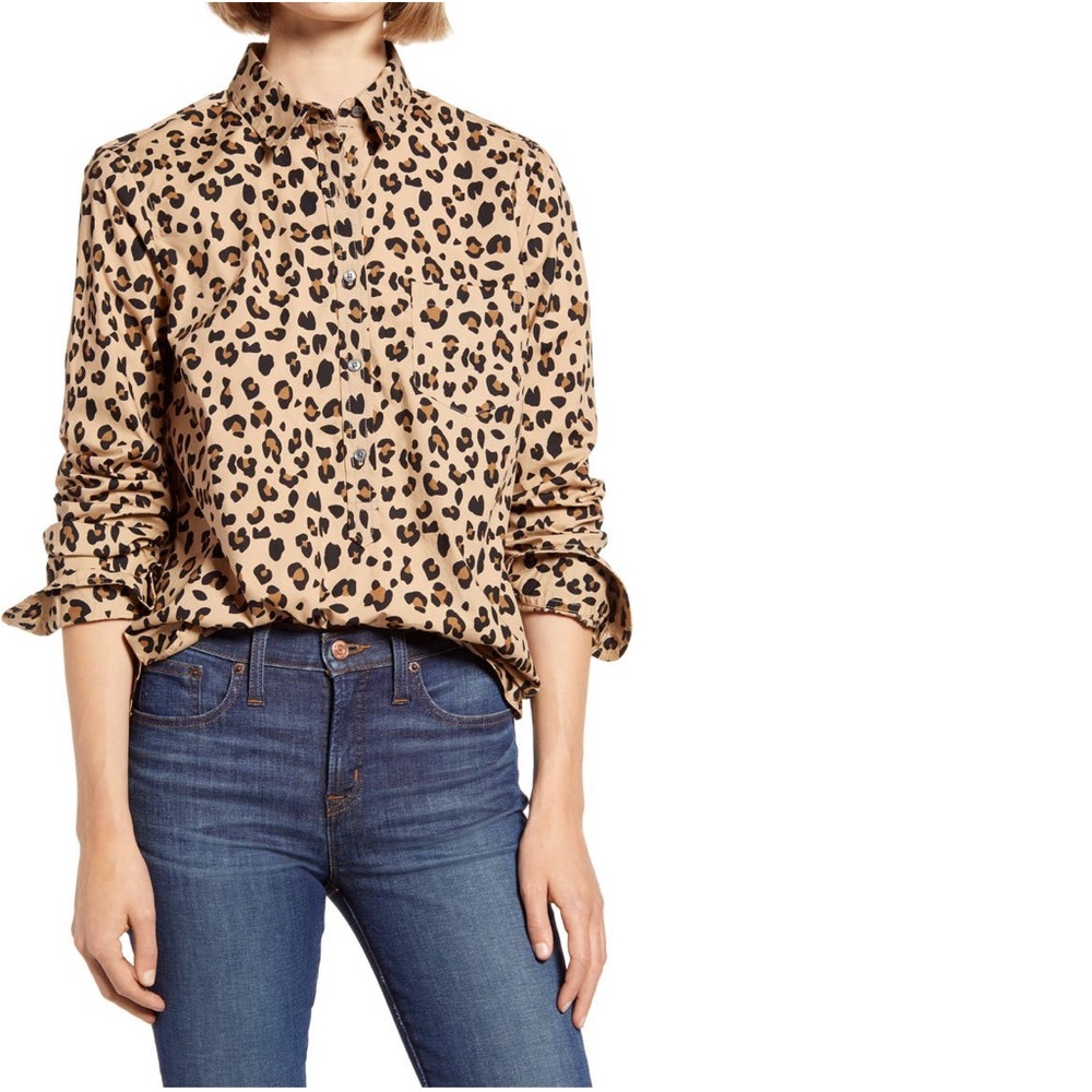 J Crew Print Cotton Poplin Blouse 8